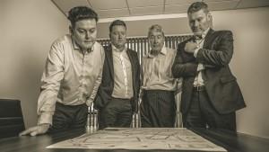 Team reviewing plans