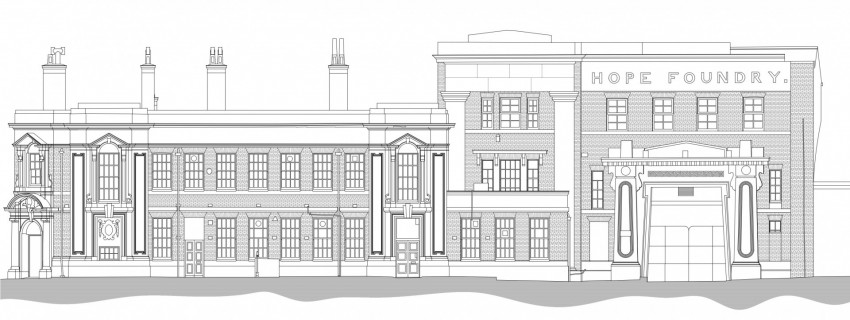 An image showing MAP Charity's Front Existing Elevation plan.