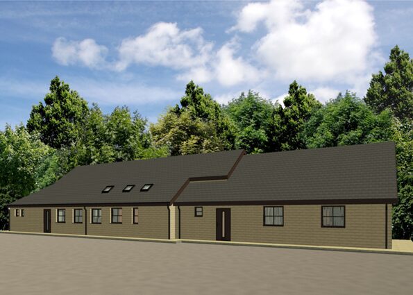 A 3D proposed drawing of the external view of Kirkgate Surgery.