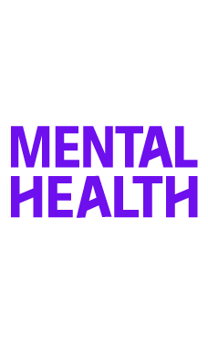 The Mental Health Foundation's logo with is white with purple writing.